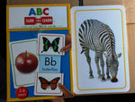 ABC Slide and Learn Flashcards, educational picture cards toddlers preschool and children.